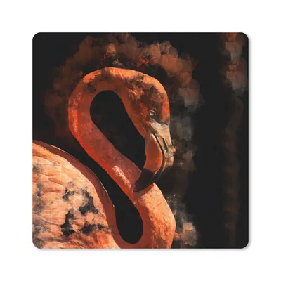 Produktbild von MuchoWow® Mauspad Mousepad Flamingo - Farbe - Vogel 30x30 cm - Mousepads - Maus Mat - Pad - Mausunterlage - Gaming
