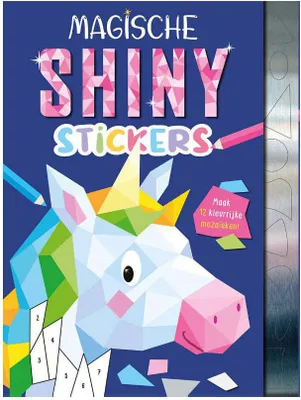Zdjęcie produktu dla Cooles, glänzendes Stickerbuch mit magischen Kreaturen, 12 Mosaike