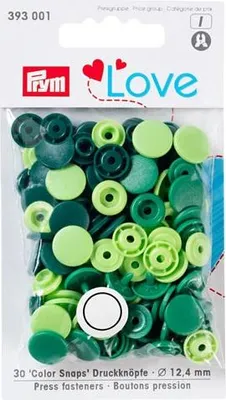 Zdjęcie produktu dla Prym 393001, Zapięcie na nit, Plastik, Polioksymetylen (POM), Zielony, Matowy, Okrągły, 1,24 cm