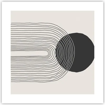 Produktbild von Poster - Poster ohne Rahmen - Boho Abstraktion Geometrie - 40x40 cm - Wand Bild - Wanddeko - Wandbilder - Kunstposter - Wandposter - Bilder - Kunstdruck - Wanddekoration - Wandbild - P2XAC40x40-4747