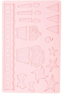 Produktbild von Fondantform -Silikon- Geburtstag 12,5 x 19,5 cm