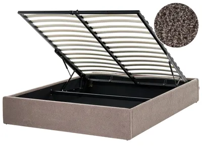 Obrázok produktu pre BELIANI Posteľ s úložným priestorom sivobiela s čalúnením 140 x 200 cm nábytok do spálne v modernom štýle