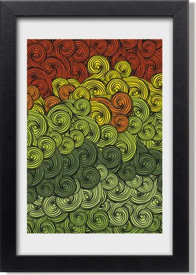 Produktbild von Bild 20x30 MDF-Rahmen, Wandkunst Bunte Wellen