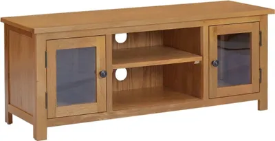 Image de Meuble TV 110x35x44 cm Bois de chêne massif