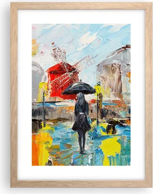 Produktbild von Gerahmtes Poster - Rahmen in heller Eiche - Frau Bild Öl - 30x40 cm - Wand Bild - Wanddeko - Wandbilder - Kunstposter - Wandposter - Bilderrahmen - Bilder - Kunstdruck - P2NPA30x40-4974