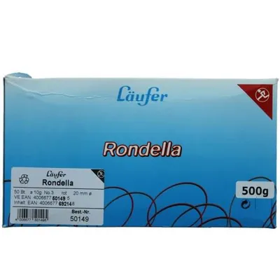 Zdjęcie produktu dla L„ufer RONDELLA Gummiringe im Beutel - 10 g, 20 mm, rot