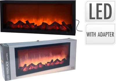 Image de Cheminée électrique Led Effet Flamme Led Réaliste - Basic & Co