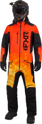 Image de FXR Helium Lite 2025 Combinaison de motoneige 1 pièce, noir/orange, L