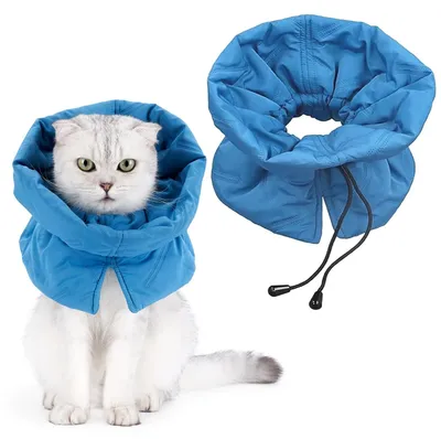 Imagen del producto de Collar suave y ajustable para gatos, diseñado para evitar que se laman