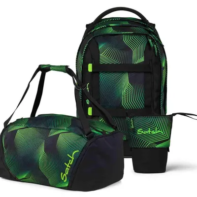 Produktbild von Satch Pack Seismic Green Schulrucksack Set 3tlg.