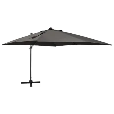 Zdjęcie produktu dla Vidaxl Parasol pływający z drążkiem i oświetleniem LED 300 cm kolor antracytowy