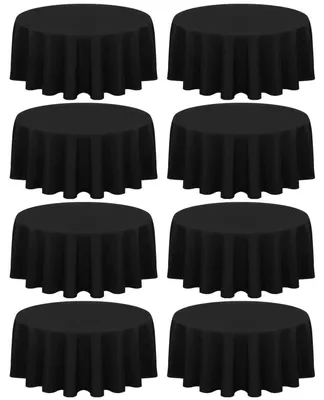 Produktbild von Runde Tischdecken Polyester Schwarz 8 Stück 229 cm