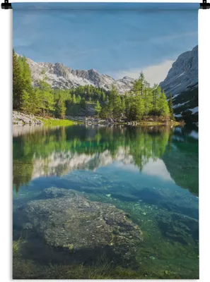Produktbild von MuchoWow® Wandteppich Wandbehang Wasser - Berge - Felsen 120x180 cm Tapisserie Dekoration Wandtuch - Schlafzimmer - Dekorationen für das Haus