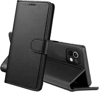 Zdjęcie produktu dla Etui na telefon Xiaomi MI 11 5G - czarna klapka portfela z magnesem do przechowywania kart Etui na telefon Phonillico®