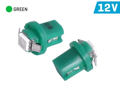 Zdjęcie produktu dla Żarówka VISION T5 BAX B8.5d 12V 1x 5050 SMD LED, zielona, 2 szt.