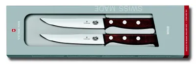 Obrázok produktu pre Sada nožov Victorinox na steaky 12 cm s drevenou rukoväťou 2 ks rovná čepeľ