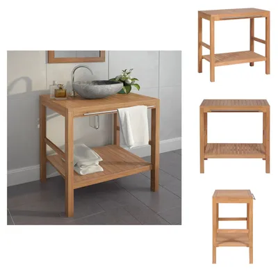 Immagine prodotto di vidaXL Mobiletto in legno massiccio teak 74x45x75 cm - Lavabi da bagno