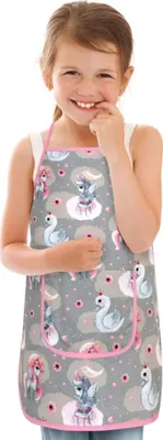 Produktbild von Kinderschürze - 47 x 60 cm, für Kinder von 5 - 8 Jahren - Pink,Grey