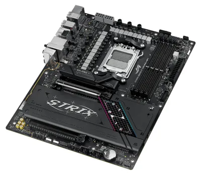 Produktbild von ASUS ROG STRIX B850-F GAMING WIFI, AMD, Sockel AM5, AMD Ryzen 7000 Series, AMD Ryzen 8000 Series, AMD Ryzen 9000 Series, Sockel AM5, DDR5-SDRAM, 256 GB
