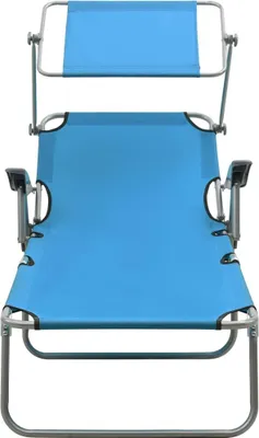 Produktbild von vidaXL Sonnenliege mit Sonnendach Stahl Blau
