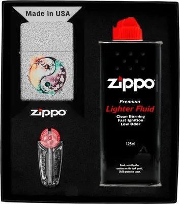 Produktbild von ZIPPO Feuerzeug-Set WATERCOLOR YIN YANG DESIGN Geschenk No1