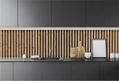 Produktbild von Fototapete Küche Abwaschbar Holzoptik - 250x60 cm Einteilig Premium Küchenrückwand - Inklusive Kleister Modern Küchentapete Fototapeten Vlies Tapete UV-Beständig Montagefertig