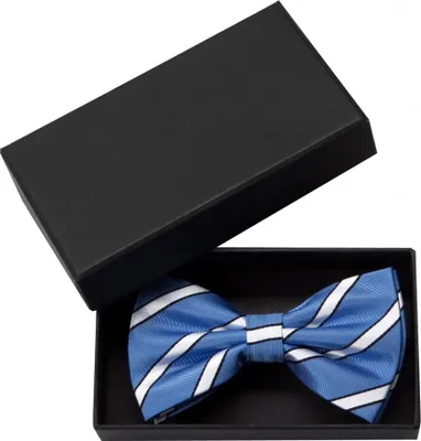 Produktbild von Fabio Farini - 1 Stück Unterschiedliche Blaue Herren Fliegen - Männer Querbinder Vorgebunden Streifen - Hellblau/Weiß/Schwarz - Victory Blue/Cool Frost/Charcoal
