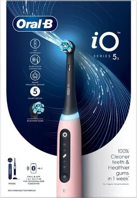 Packaging for an Oral-B electric toothbrush.