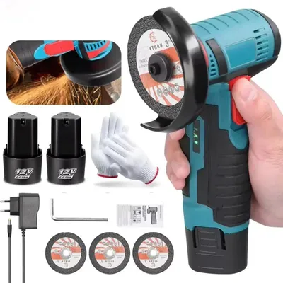 Immagine prodotto di Smerigliatrice angolare compatta - 12 V - 19.500 giri/min - Senza fili - Batteria inclusa - Ideale per il fai-da-te - Modello B-2 con batteria
