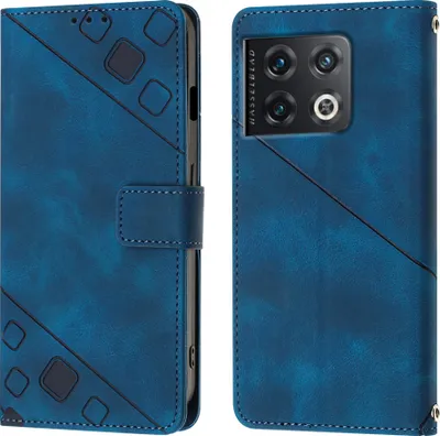 Produktbild von Hülle für OnePlus10 Pro 5G Prägung Flip Leder Brieftasche Schutzhülle mit Ständer Blau