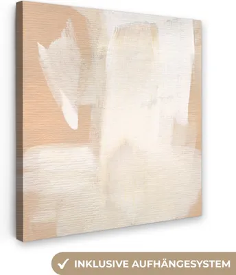 Obrázek produktu pro OneMillionCanvasses® - Plátna - Umění - Bílá - Béžová - Moderní, nástěnné obrazy, nástěnné dekorace Obývací pokoj, 20x20cm
