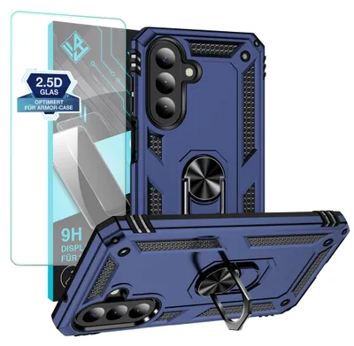 Produktbild von Armor Outdoor Handyhülle für Samsung Galaxy A27 5G Handy Panzer Case Schutzhülle mit 9H Displayglas Displayschutz Farbe: Blau