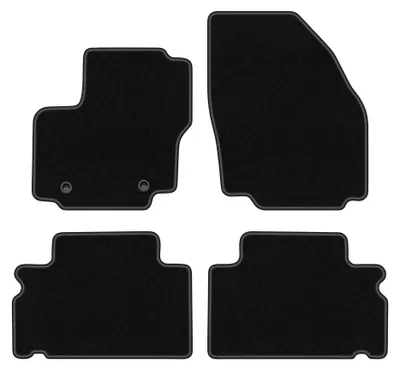 Image de Tapis de sol en moquette pour Ford S-MAX MK1 2006-2011 (monospace) – jeu 4 pièces, noirs, sur mesure – Wielganizator BASIC