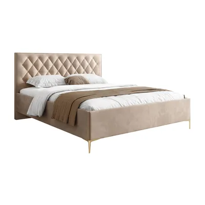 Productafbeelding van Gestoffeerd bed INEZ met bedopslag, 140x200, bekleding Royal Velvet 170