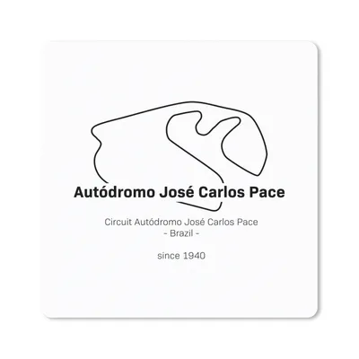 Produktbild von MuchoWow® Mauspad Mousepad Formel 1 - Brasilien - Rennstrecke 20x20 cm - Mousepads - Maus Mat - Pad - Mausunterlage - Desk Mat - Bureauartikeln