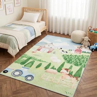 Produktbild von TAPISO KIDS Kinderteppich Waschbar Rutschhemmend 140 x 200 cm