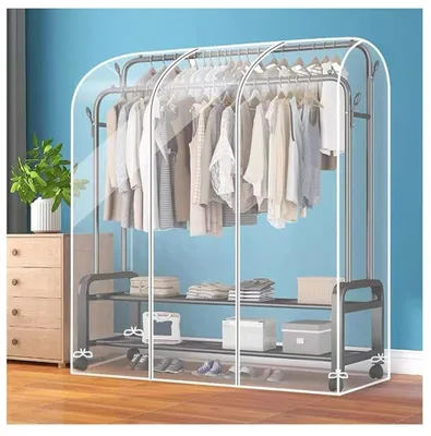 Productafbeelding van Beschermhoes voor kledingrek - Stofbescherming voor kledinghangers en kleding, 50 x 150 x 180 cm