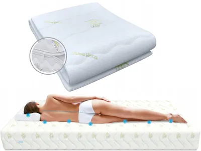 Produktbild von ŚpijZdrowo Matratzenschoner Aloe Vera 90x200 cm Hypoallergen