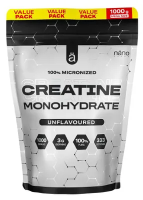 Produktbild von NanoSupps 100% Micronized Creatine Monohydrate (1000g) Unflavoured - Kreatin - Kreatin-Monohydrat