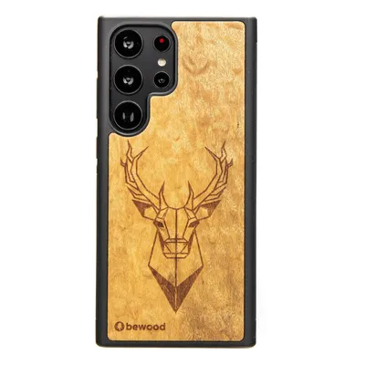 Produktbild von Bewood Holzhülle für Samsung Galaxy S23 Ultra IMBUIA DEER