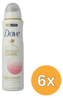 Produktbild von 6x Dove Deospray – Advanced Care Calming Blossom 150 ml