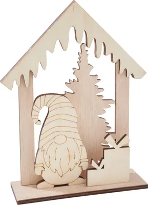 Produktbild von VBS Holz-Steckmotiv "Wichtelhaus", 5-tlg, Sperrholz