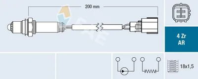 Produktbild von FAE Lambdasonde für SUBARU Legacy IV Kombi (BP) 75649