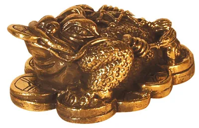 Produktbild von Money Frog Dekorationsfigur aus Messing, 5 cm