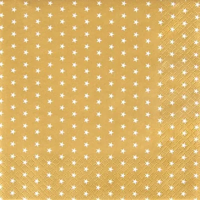 Produktbild von 20 Servietten Mini Stars gold - Mini Sterne gold 33x33cm