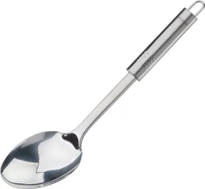 Produktbild von Fackelmann Servierlöffel 31 cm OVALGRIFF, Vorlegelöffel, Küchenhelfer aus hochwertigem Edelstahl (Farbe: Silber)