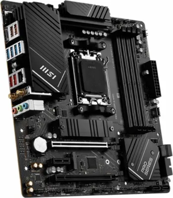 Productafbeelding van MSI PRO B650M-A WIFI - Moederbord - Mini-ATX - Socket AM5 - AMD B650 chipset - USB 3.2 Gen 1, USB 3.2 Gen 2, USB-C 3.2 Gen2 - 2.5 Gigabit LAN, Wi-Fi 6, Bluetooth - Geïntegreerde grafische kaart (CPU vereist) - HD Audio (8-kanaals)