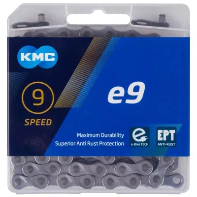 Produktbild von Kette KMC 9-fach e9 EPT E-BIKE 136 Glieder 1/2 "x11 / 128" silber
