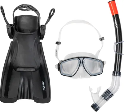 Produktbild von 44-48 JLX-240|JELEX Deepsea Schnorchel Set mit Flossen schwarz