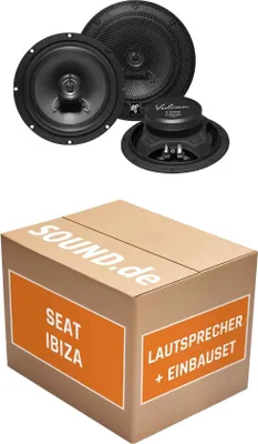 Produktbild von Lautsprecher Boxen Einbaupaket hinten Hifonics VX62 passend für Seat Ibiza IV 6J | 2x Tief-Mitteltöner mit integriertem Hochtöner 180W MAX